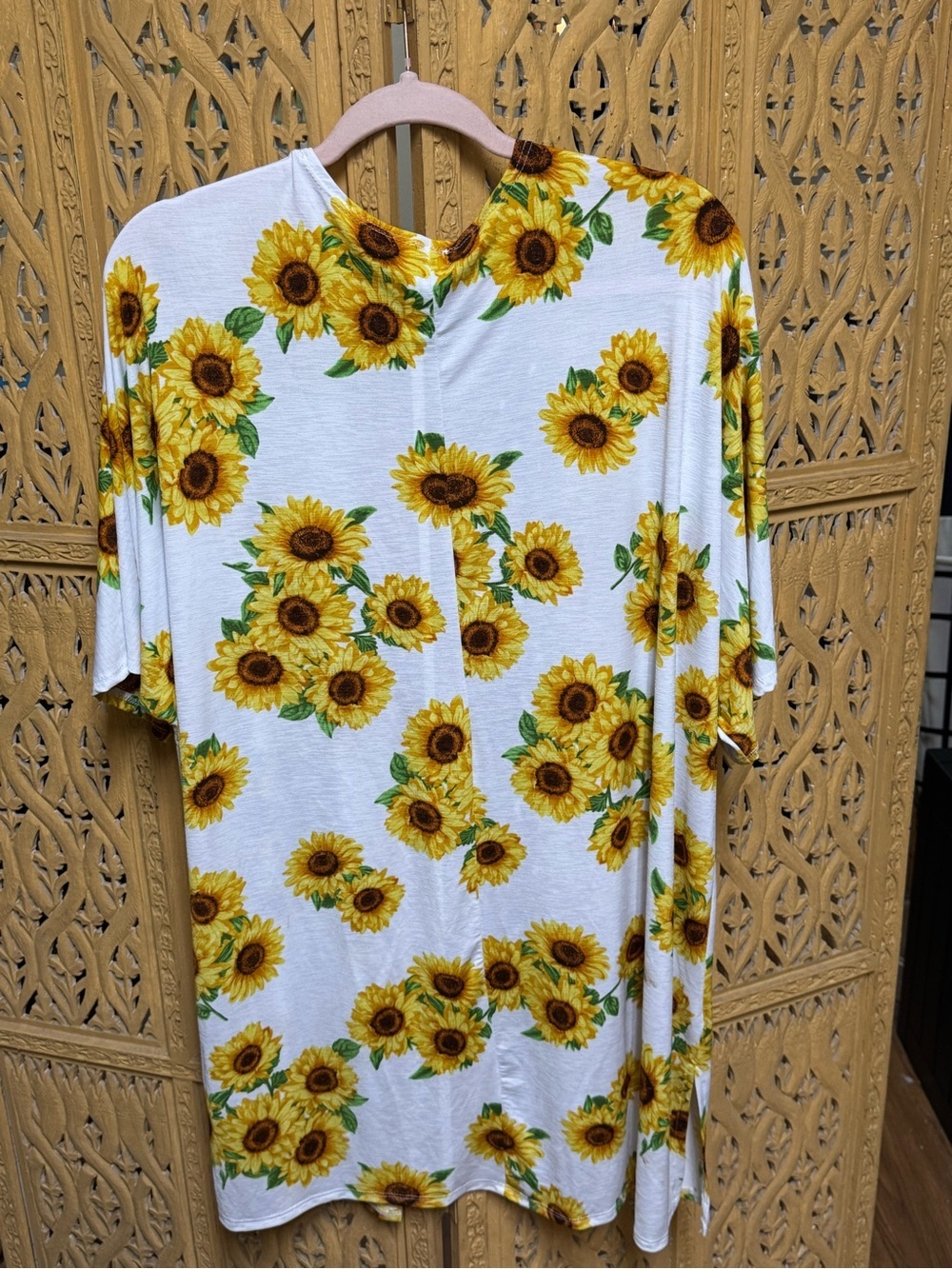 Honey me Curvy Bold Sunflower Print Kimono Swim Cover. Beach Vacation Boho - Picture 2 of 8